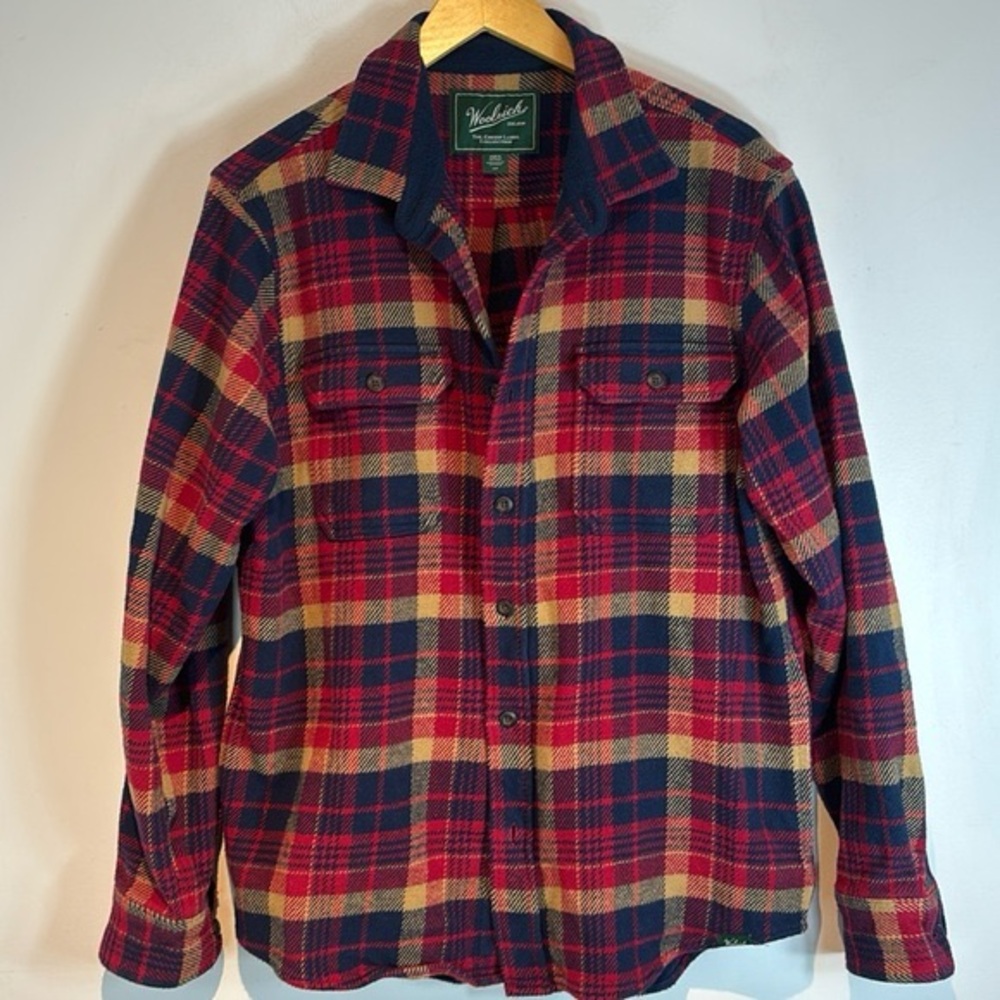 Vintage Woolrich Buffalo Plaid Cotton Flannel Chore Coat Jacket Size Small